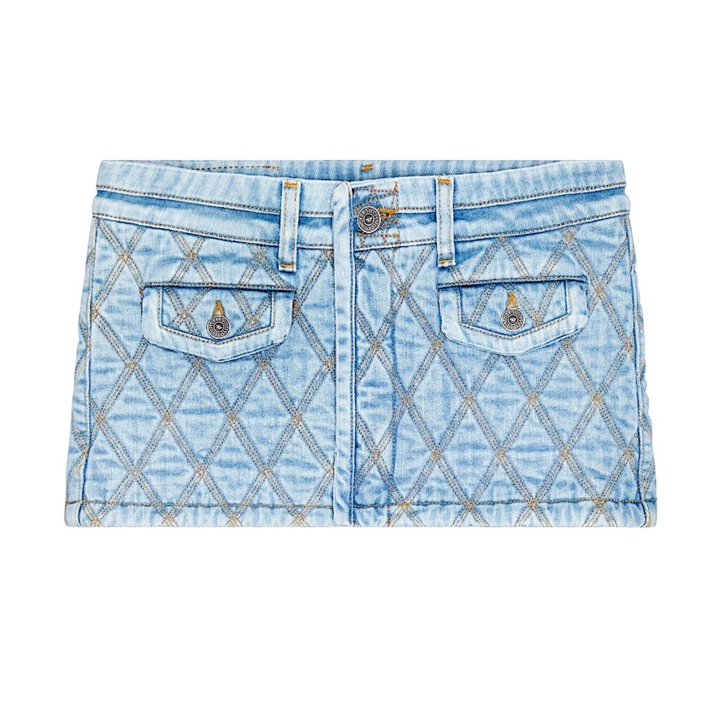 Diesel 2022 De-Ron-Fs1 Quilted Miniskirt